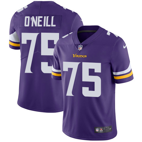Minnesota Vikings #75 Limited Brian O Neill Purple Nike NFL Home Men Jersey Vapor Untouchable->minnesota vikings->NFL Jersey